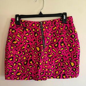 Pink cheetah skirt